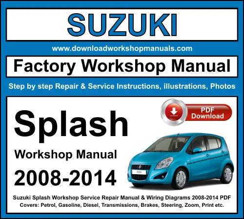 Suzuki Splash 2008-2014 service repair manual PDF download