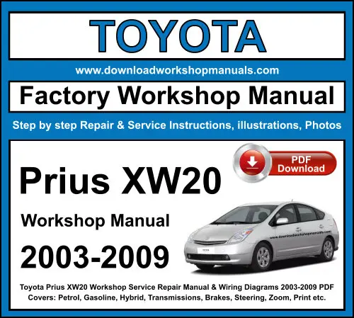 Toyota Prius 2003-2009 service repair manual PDF download