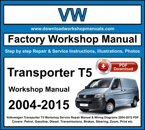 Volkswagen Transporter T5 2004-2015 service repair manual PDF download