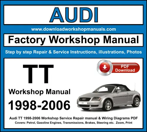 Audi TT 1998-2006 service repair manual PDF download