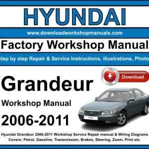 Hyundai Grandeur 2006-2011 service repair manual PDF download