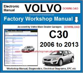 Volvo C30 Workshop Service Repair Manuals 2006 to 2013