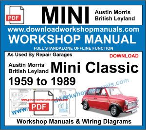 MINI Classic Workshop Repair Manuals 1959 to 1989