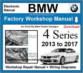 BMW 4 Series Workshop Repair Service Manual 2013 to 2017