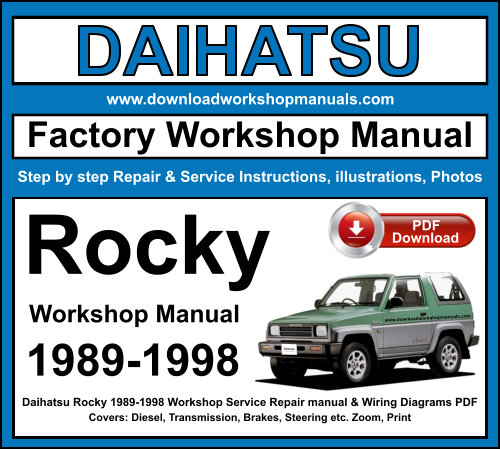 Daihatsu Rocky 1989-1998 Workshop Repair Manual Download