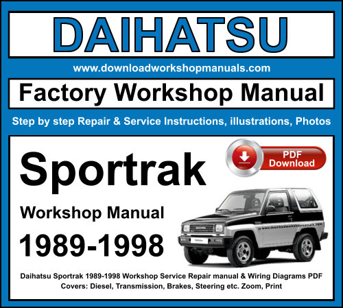 Daihatsu Sportrak 1989-1998 Workshop Repair Manual Download