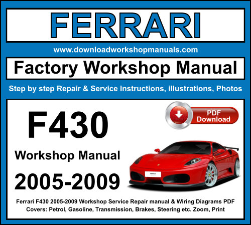 Ferrari F430 2005-2009 Workshop Repair Manual Download