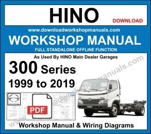 HINO 300 Series Workshop Manual Download 1999 to 2019