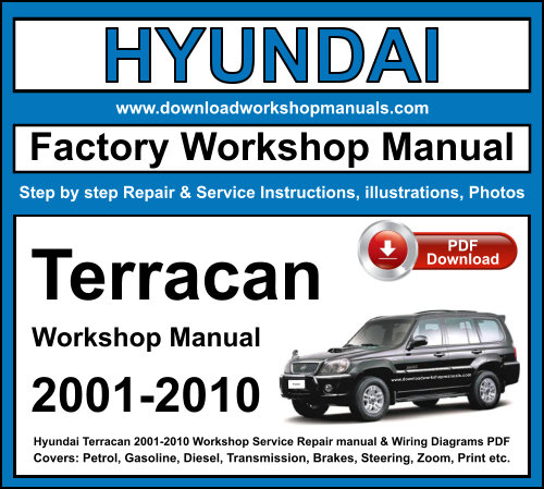 Hyundai Terracan 2001-2010 Workshop Repair Manual Download