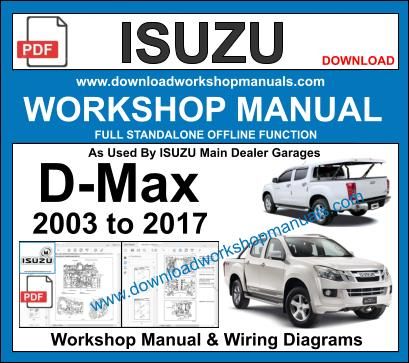 Isuzu D-Max Workshop Service Repair Manual 2003 to 2017