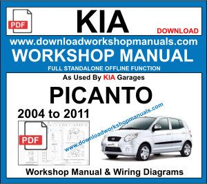 Kia Picanto 2004 to 2011 Workshop Service Repair Manual