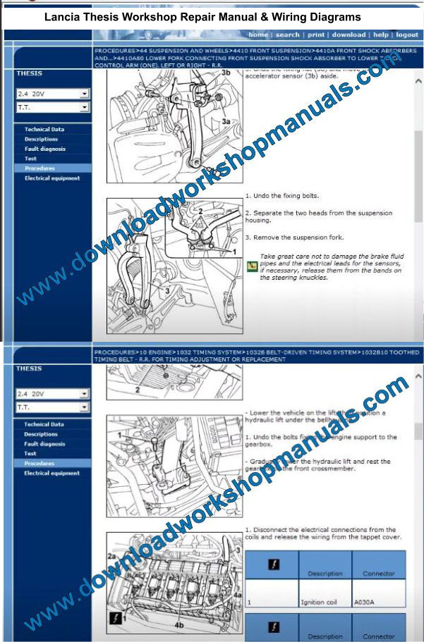 Lancia Thesis Workshop Repair Manual