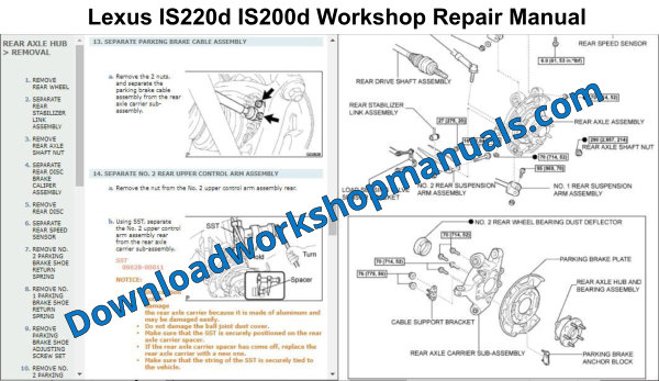 Lexus IS220d IS200d Workshop Repair Manual