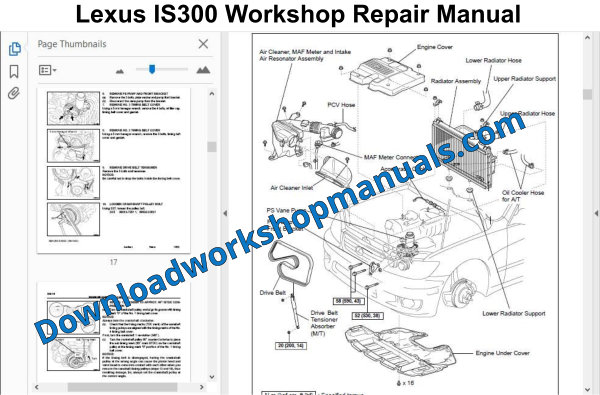 Lexus IS300 Workshop Repair Manual