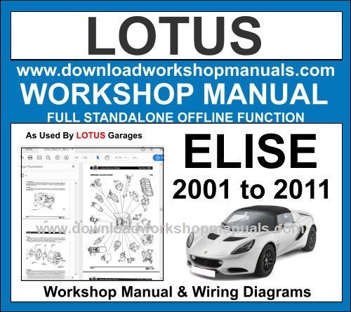 Lotus Elise Series 2 Workshop Repair Manual 2001 to 2011