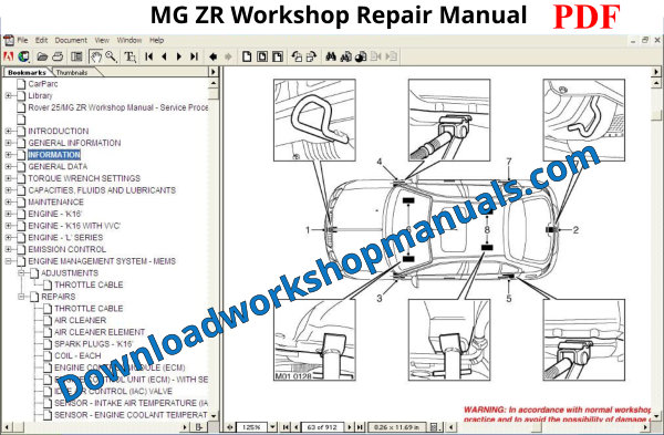 MG ZR Workshop Repair Manual