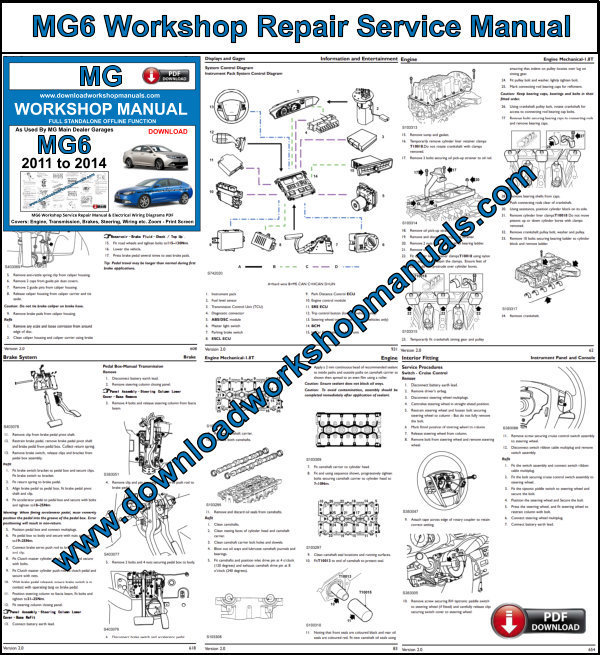 MG6 Workshop Repair Manual