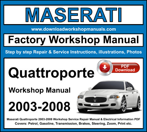 Maserati Quattroporte Workshop Repair Manual Download