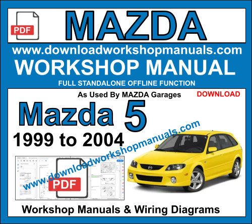 Mazda 5 1999 to 2004 Workshop Service Repair Manual Download