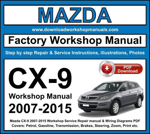 Mazda CX-9 2007-2015 Workshop Repair Manual Download PDF