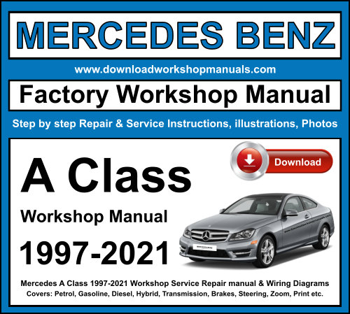 Mercedes A Class 1997-2021 Workshop Repair Manual Download