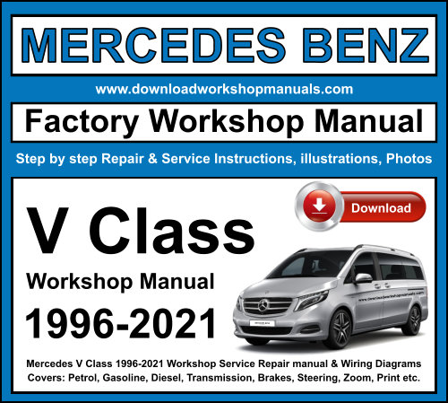 Mercedes V Class 1996-2021 Workshop Repair Manual Download