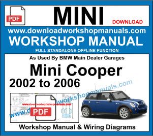 MINI Cooper Workshop Repair Manuals 2002 to 2006