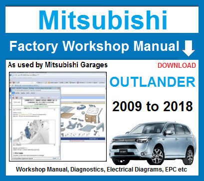 Mitsubishi Outlander Workshop Repair Manual 2009 to 2018