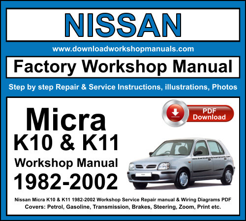 Nissan Micra K10 & K11 1982-2002 Workshop Repair Manual Download