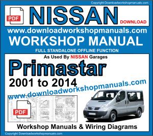 NISSAN Primastar Workshop Repair Manual 2001 to 2014