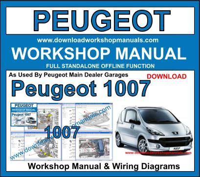 Peugeot 1007 Workshop Repair Manual 2005 to 2010