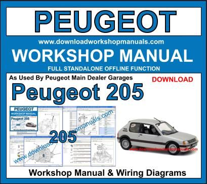 Peugeot 205 Workshop Repair Manual 1983 to 1999