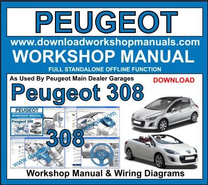 Peugeot 308 Workshop Repair Manual 2007 to 2014