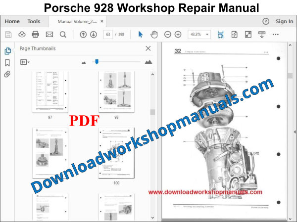 Porsche 928 Workshop Repair Manual