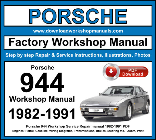 Porsche 944 Workshop Repair Manual Download 1982-1991