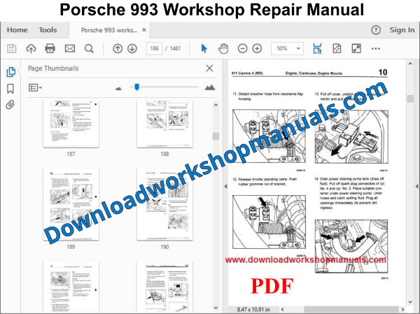 Porsche 993 Workshop Repair Manual