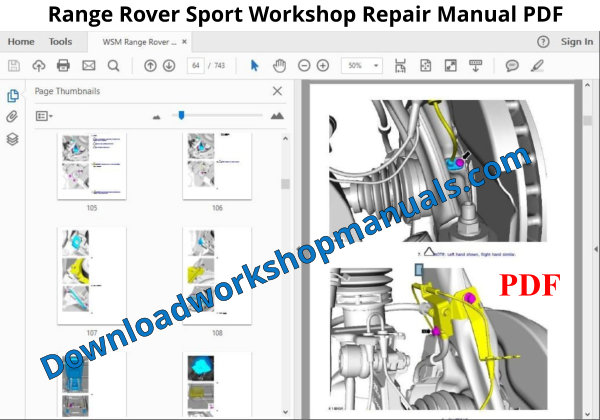 Range Rover Sport Workshop Repair Manual PDF