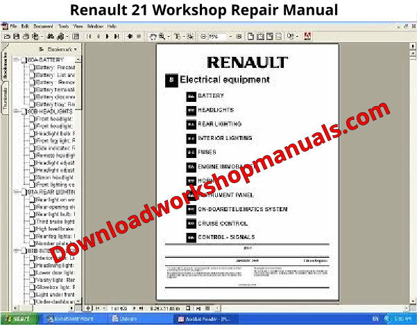 Renault 21 Workshop Repair Manual