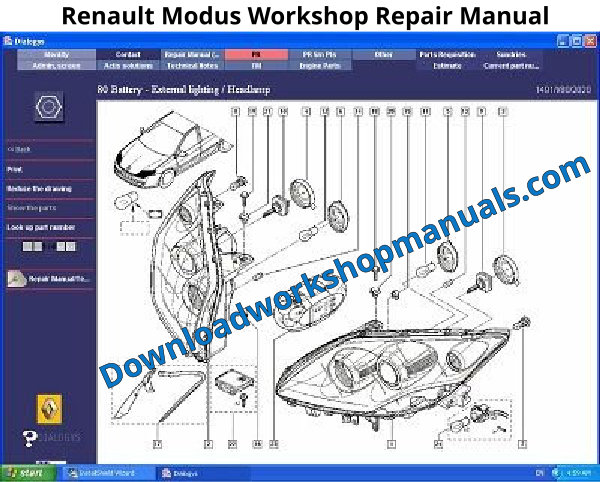 Renault Modus Workshop Repair Manual