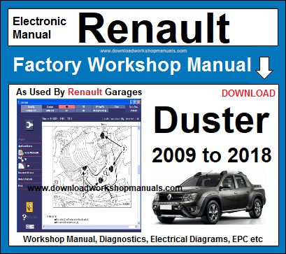 Renault Duster Workshop Repair Manual 2009 to 2018