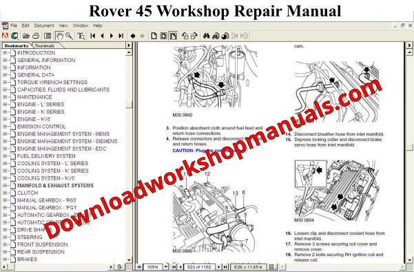 Rover 45 Workshop Repair Manual