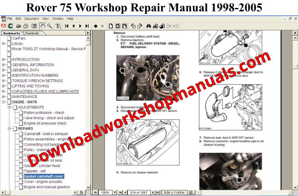 Rover 75 Workshop Repair Manual 1998-2005