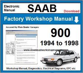 SAAB 900 Workshop Repair Service Manual 1994 to 1998