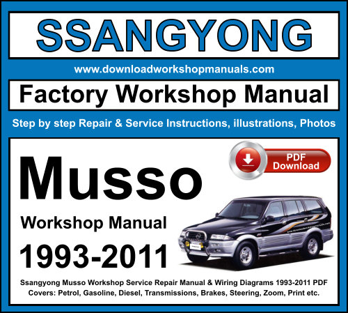 Ssangyong Musso Workshop Repair Manual Download 1993-2011