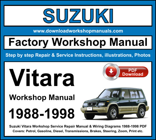 Suzuki Vitara Workshop Repair Manual Download 1988-1998