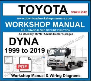 Toyota Dyna Workshop Repair Manual 1999 to 2019