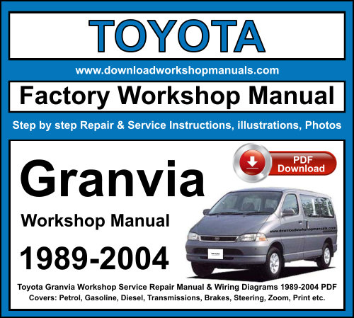 Toyota Granvia Workshop Repair Manual Download 1989-2004