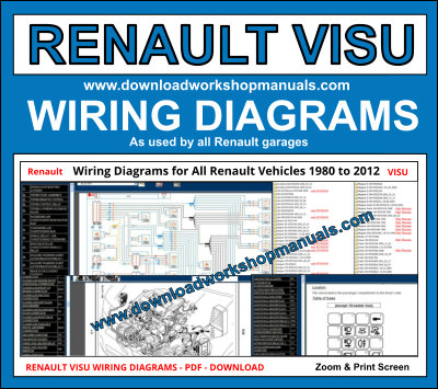 Renault VISU Wiring Diagrams Workshop Repair Manual 1980 to 2012