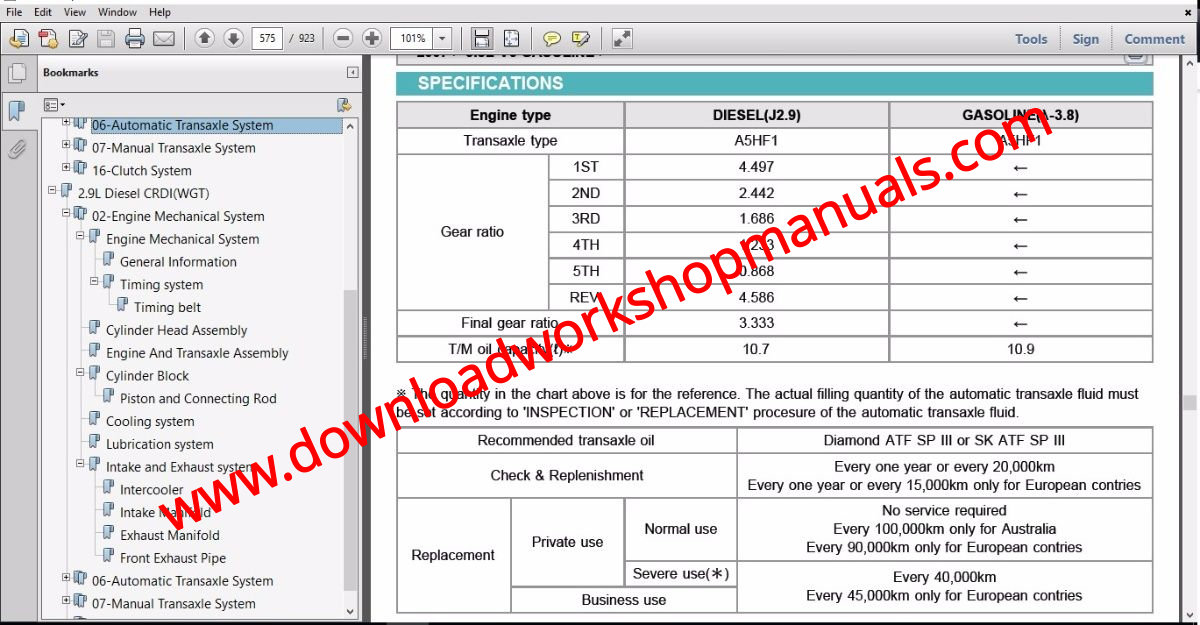 kia workshop manual download 1