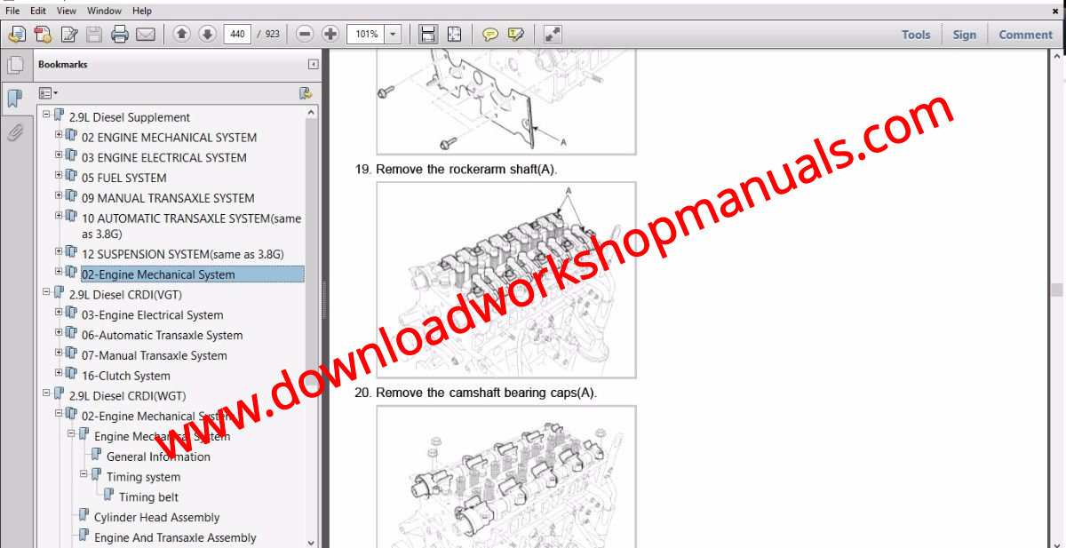 kia workshop manual download